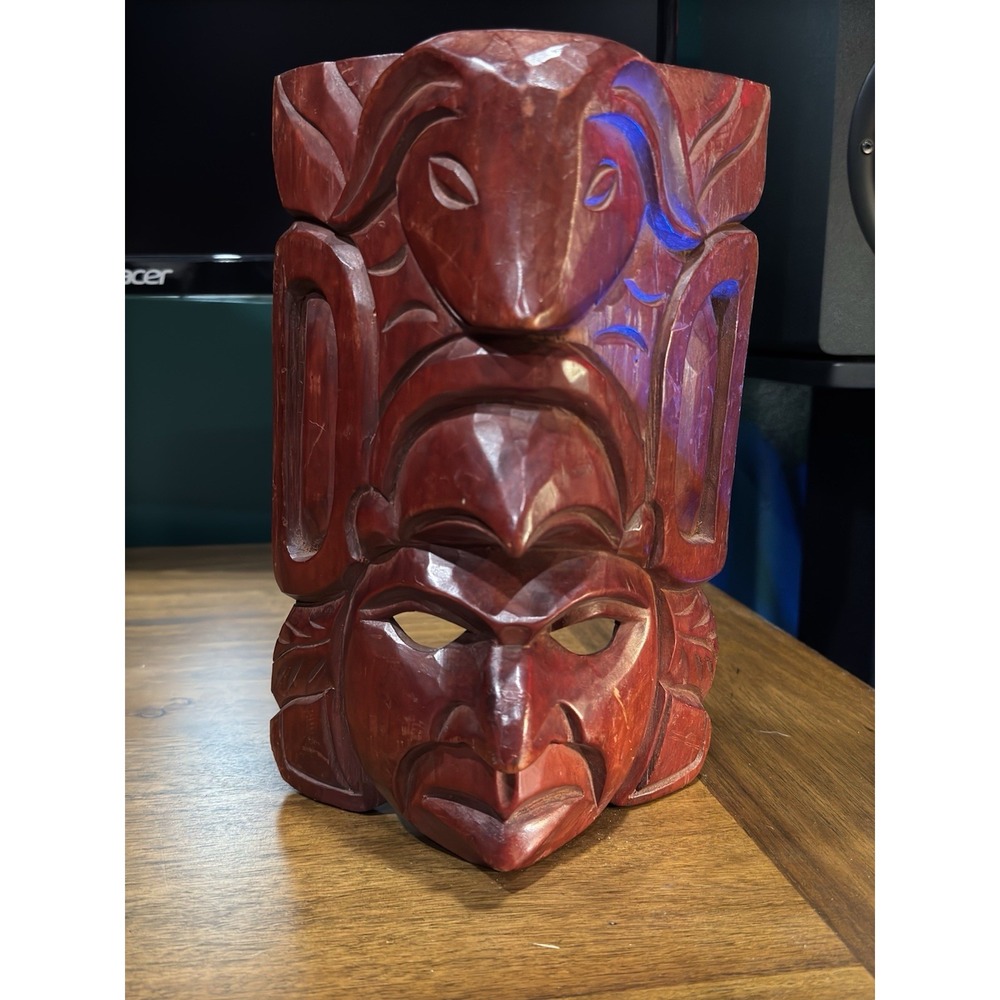 Vintage South American, Tribal Wood Mask 10 1/4" X 6 1/2"